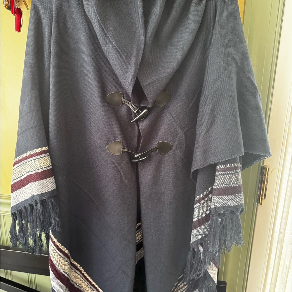 SGG Trading Co. Navy Wrap with Fringe